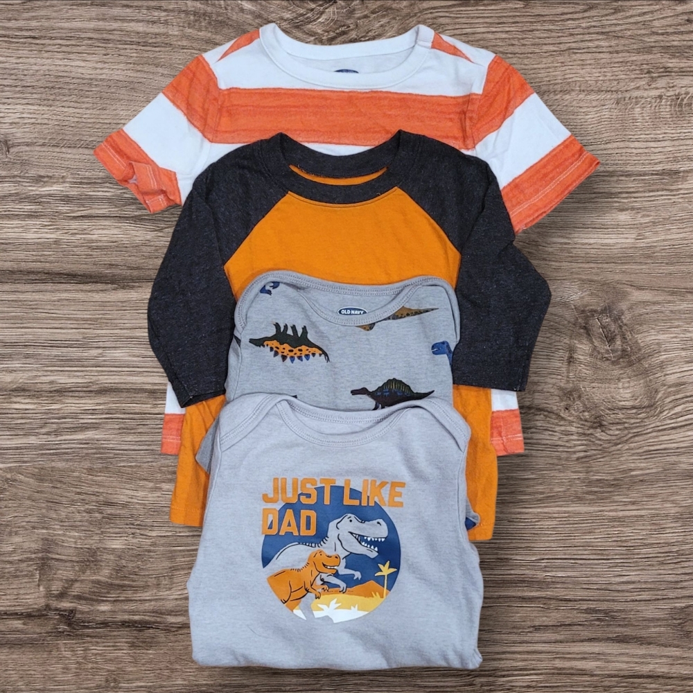 Old Navy 18-24M Boys Dino Shirt & Bodysuit Lot